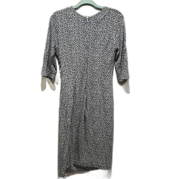 BOSS Midi Dress Epona Printed Jersey Stretch Slimming Midnight Fantasy Women M - Picture 11 of 11